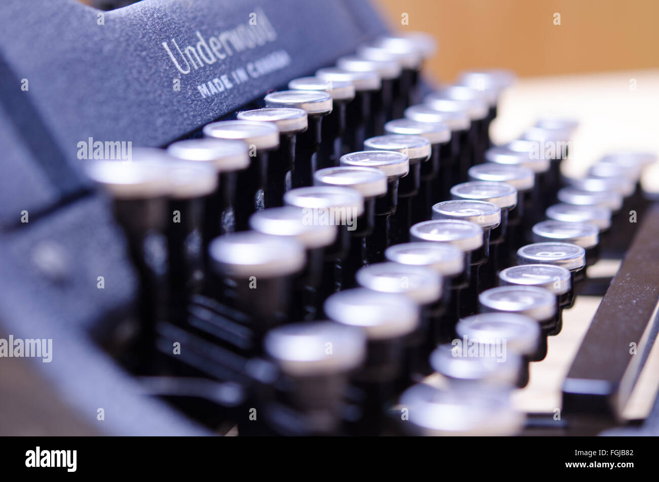 Close-up of a vintage retro, machine à écrire. Banque D'Images