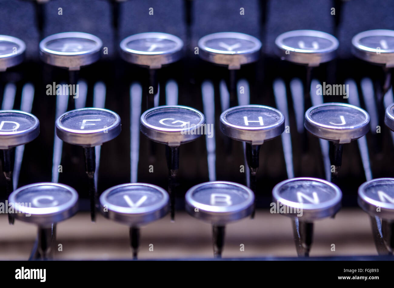 Close-up of a vintage retro, machine à écrire. Banque D'Images