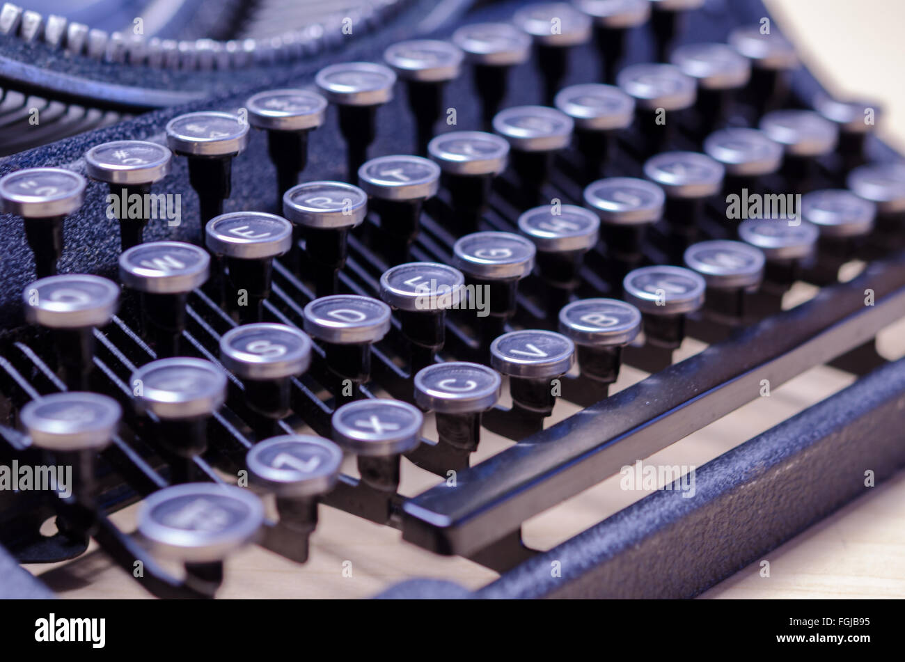 Close-up of a vintage retro, machine à écrire. Banque D'Images