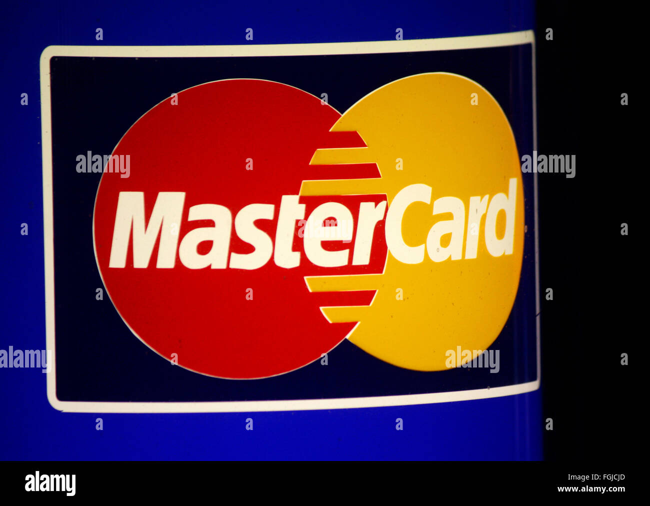 Markenname : 'Mastercard', Berlin. Banque D'Images