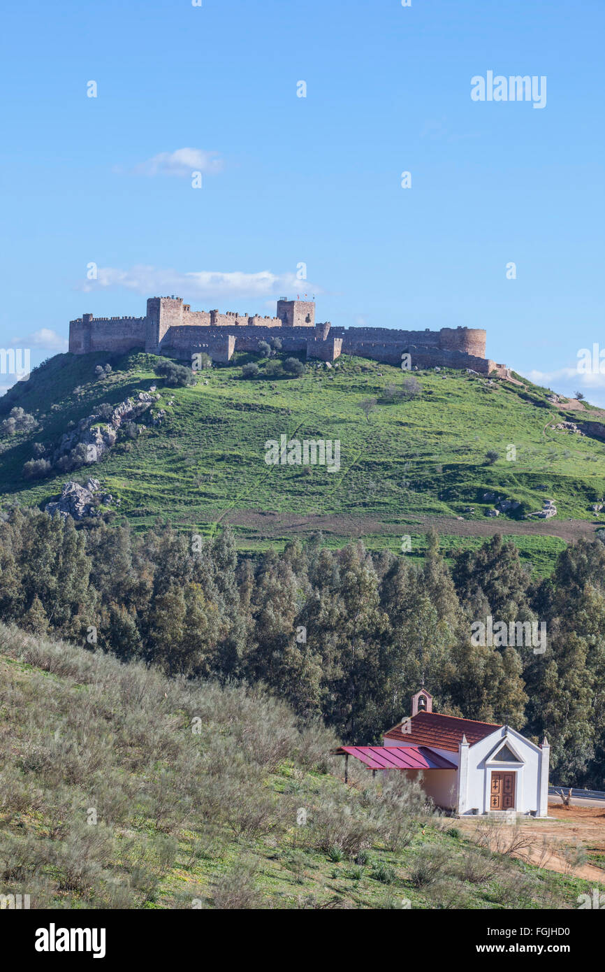 Château de Medellin et de périphérie, de l'Espagne de l'ermitage Banque D'Images