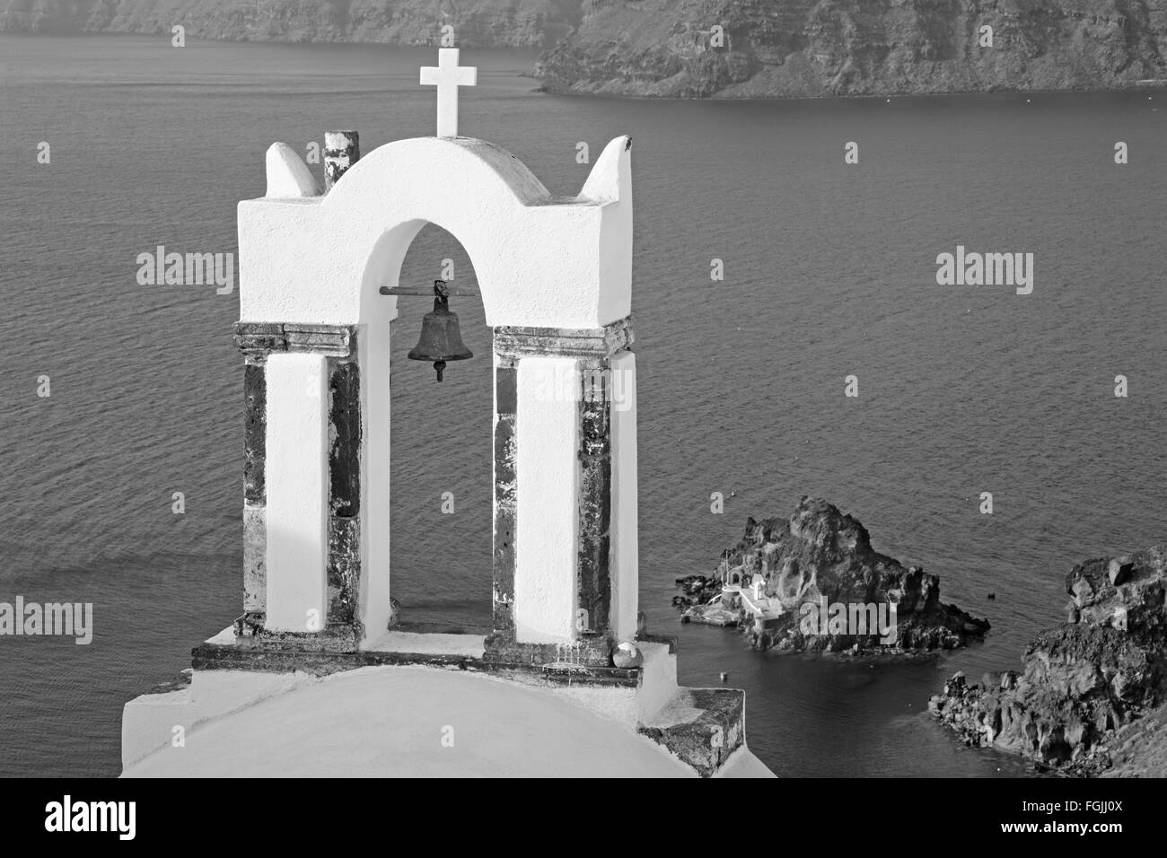 Santorin - le clocher de l'Église en général peu à Oia (Ia) Banque D'Images