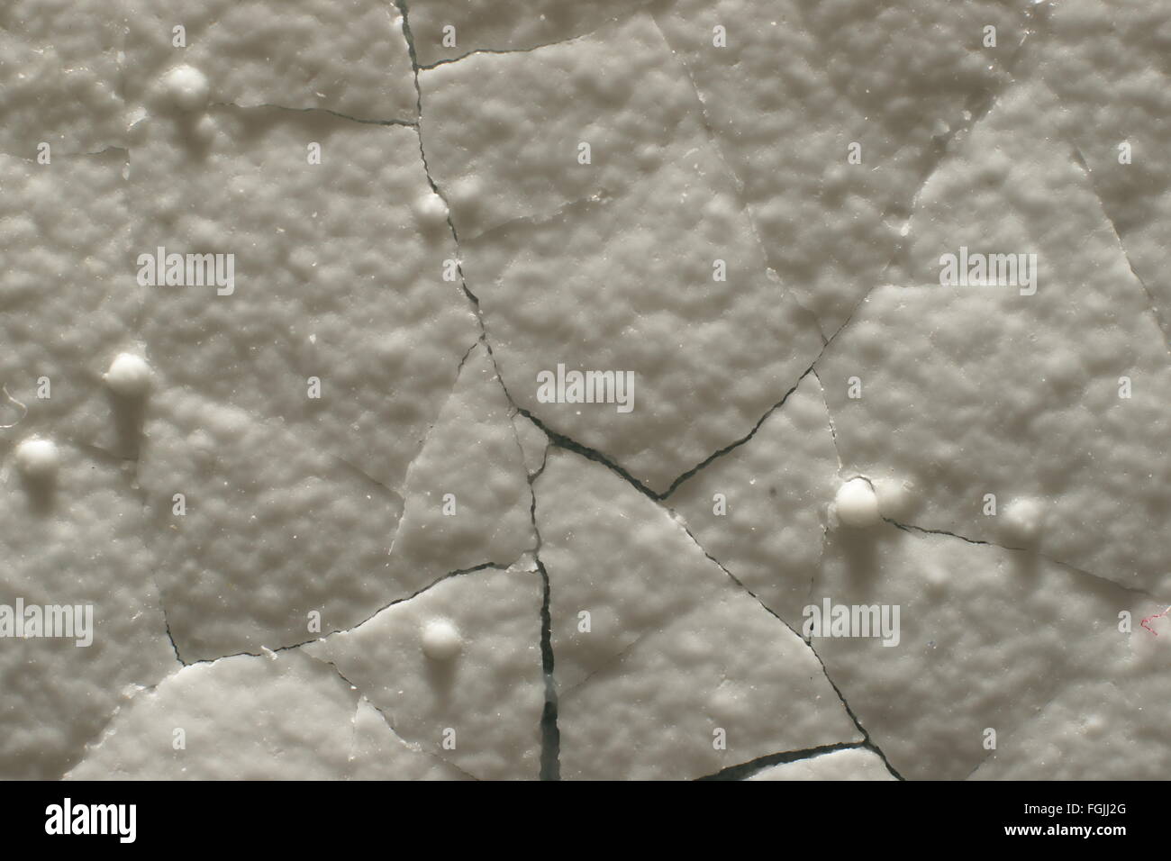 La coquille des œufs de poulet fissuré close up Banque D'Images