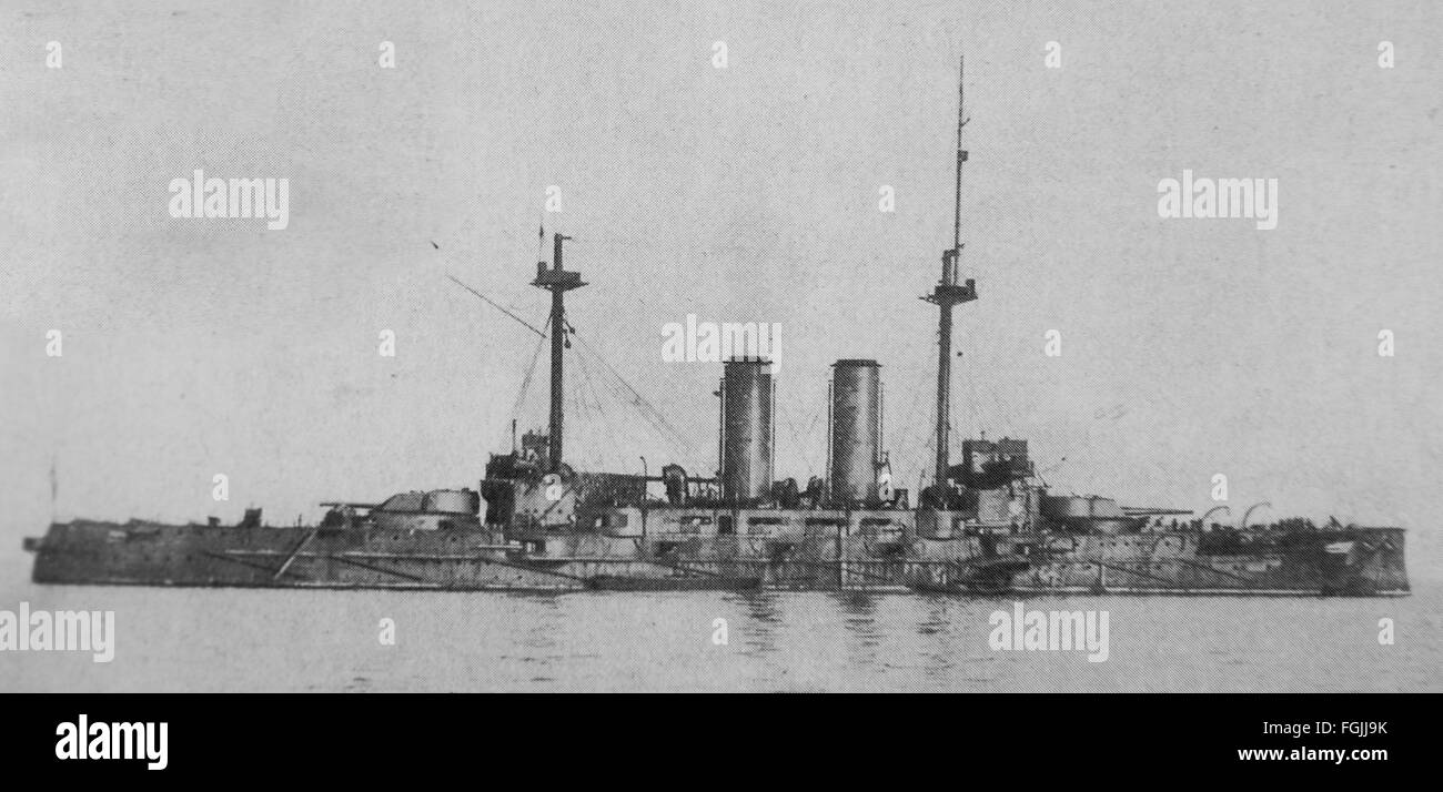 Mikasa cuirassé de la Marine impériale japonaise. Banque D'Images