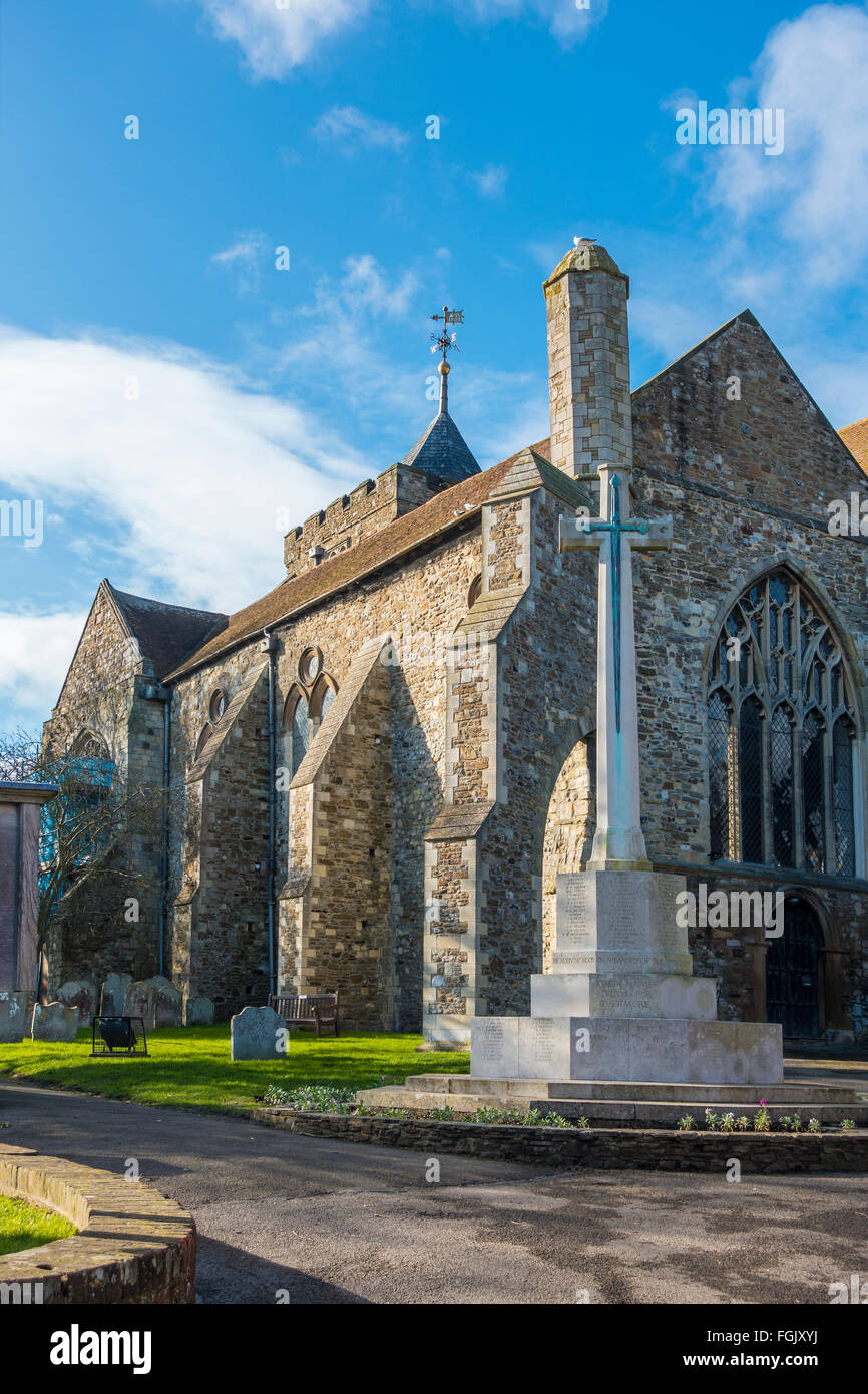 L'église paroissiale de St Mary the Virgin Rye East Sussex UK Banque D'Images