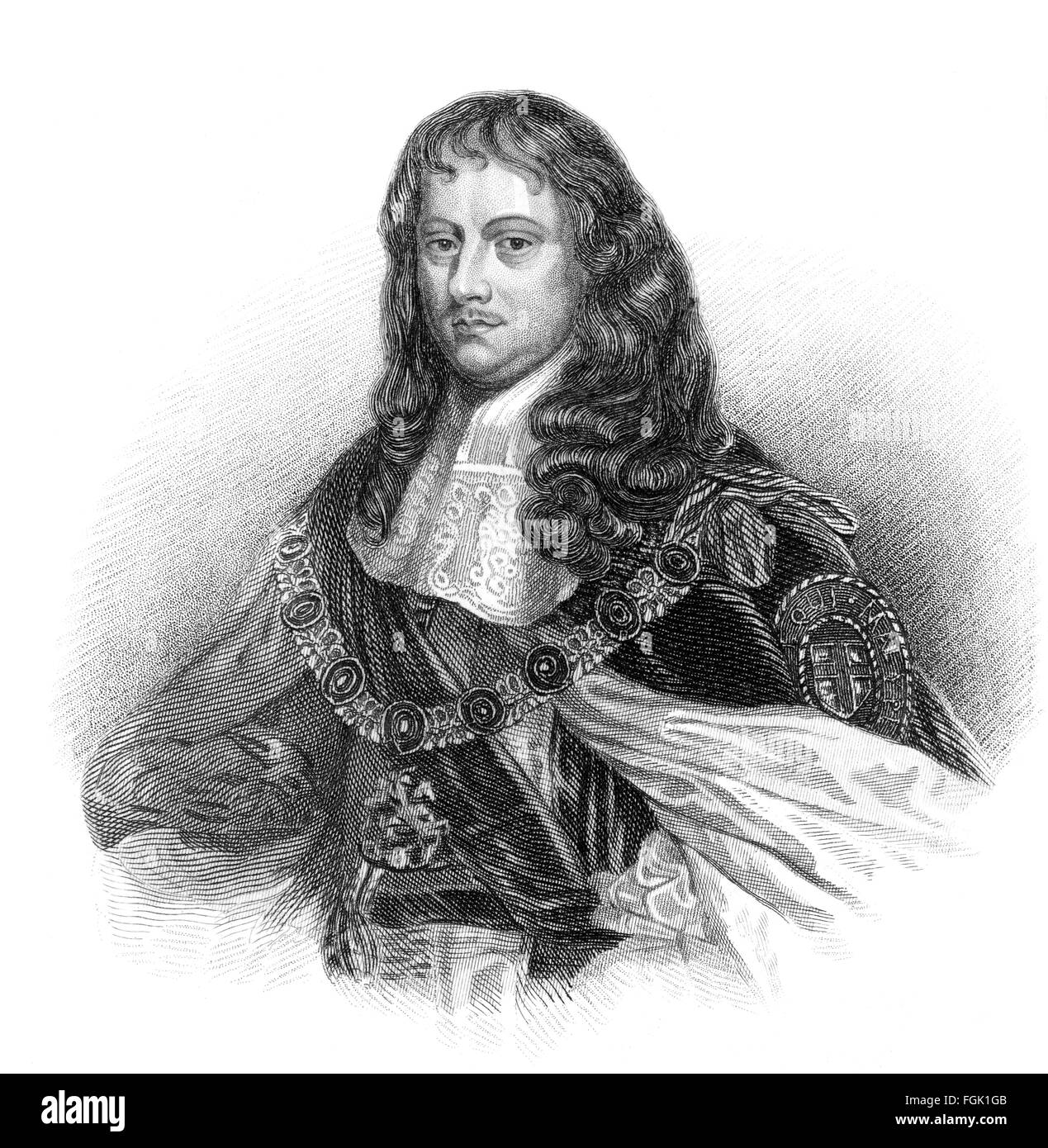 Edward Montagu, 1er Comte de Sandwich, 1625-1672, un officier d'infanterie, officier de marine et homme politique Banque D'Images