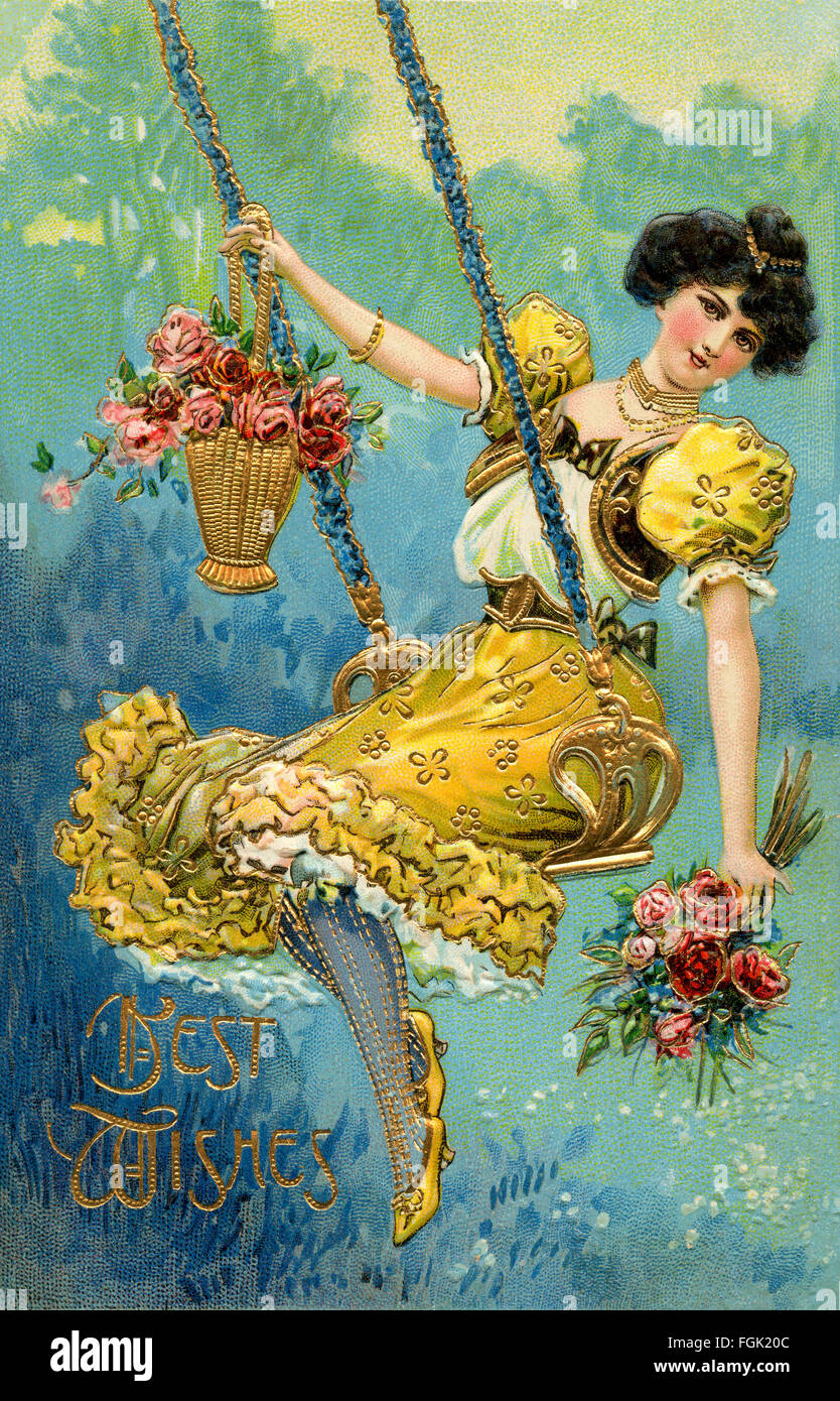 Vintage postcard, 1910 Banque D'Images