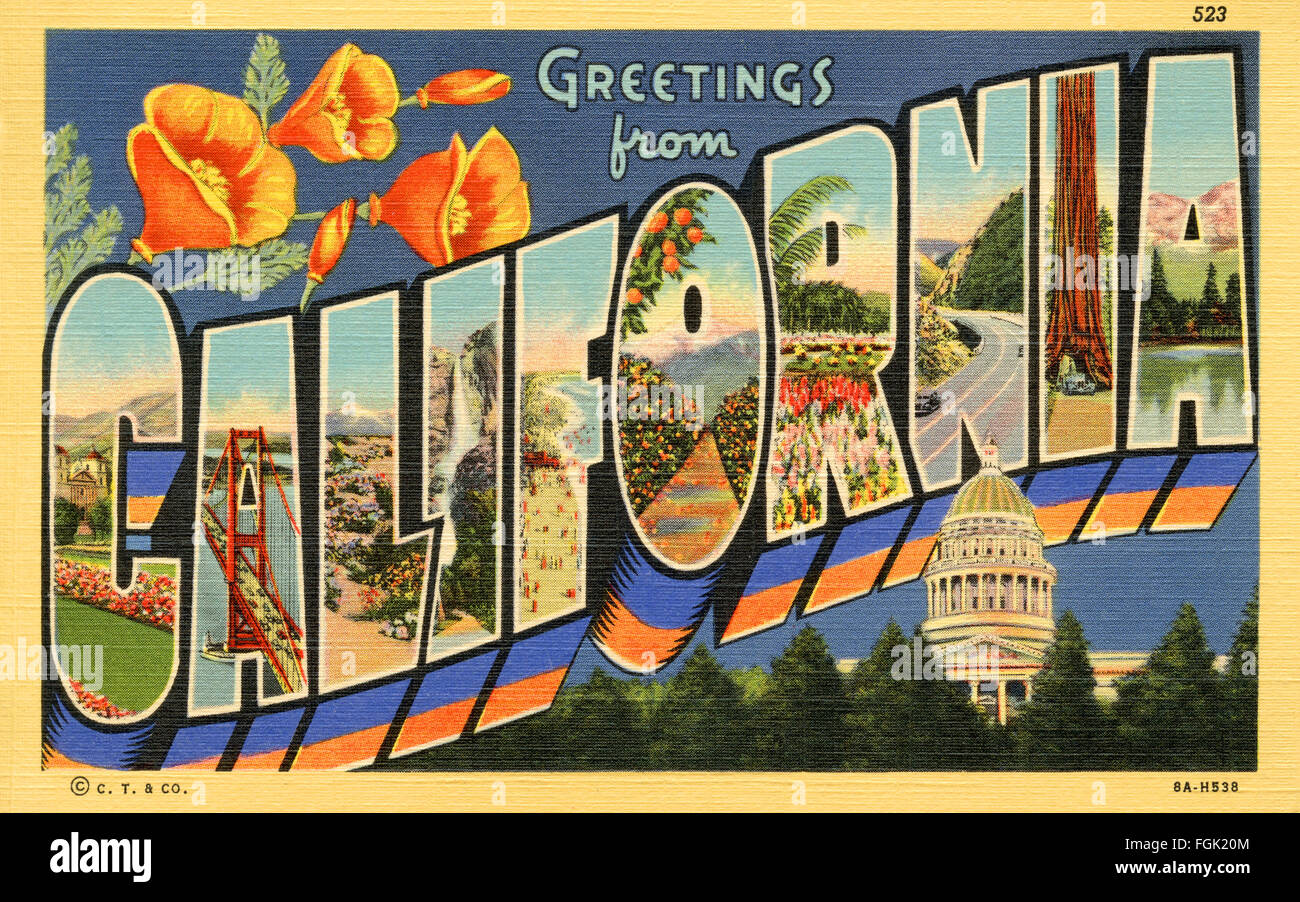 Vintage postcard, 1910 Banque D'Images