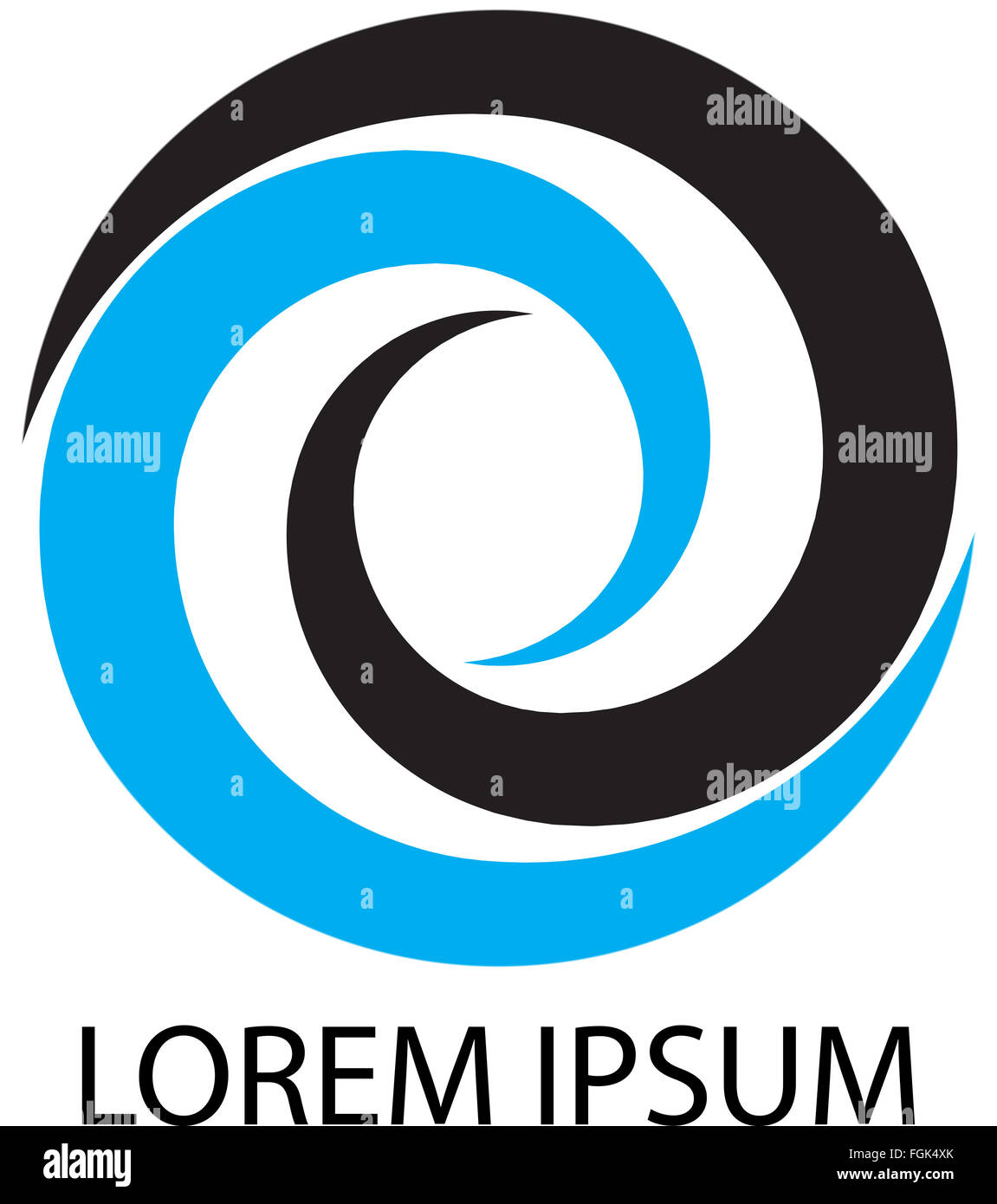 Logo whirlpool circulaire. Whirlpool d'affaires, logo rond, rond, swirl logo logo vortex en spirale, le logo de la société. Vector Banque D'Images