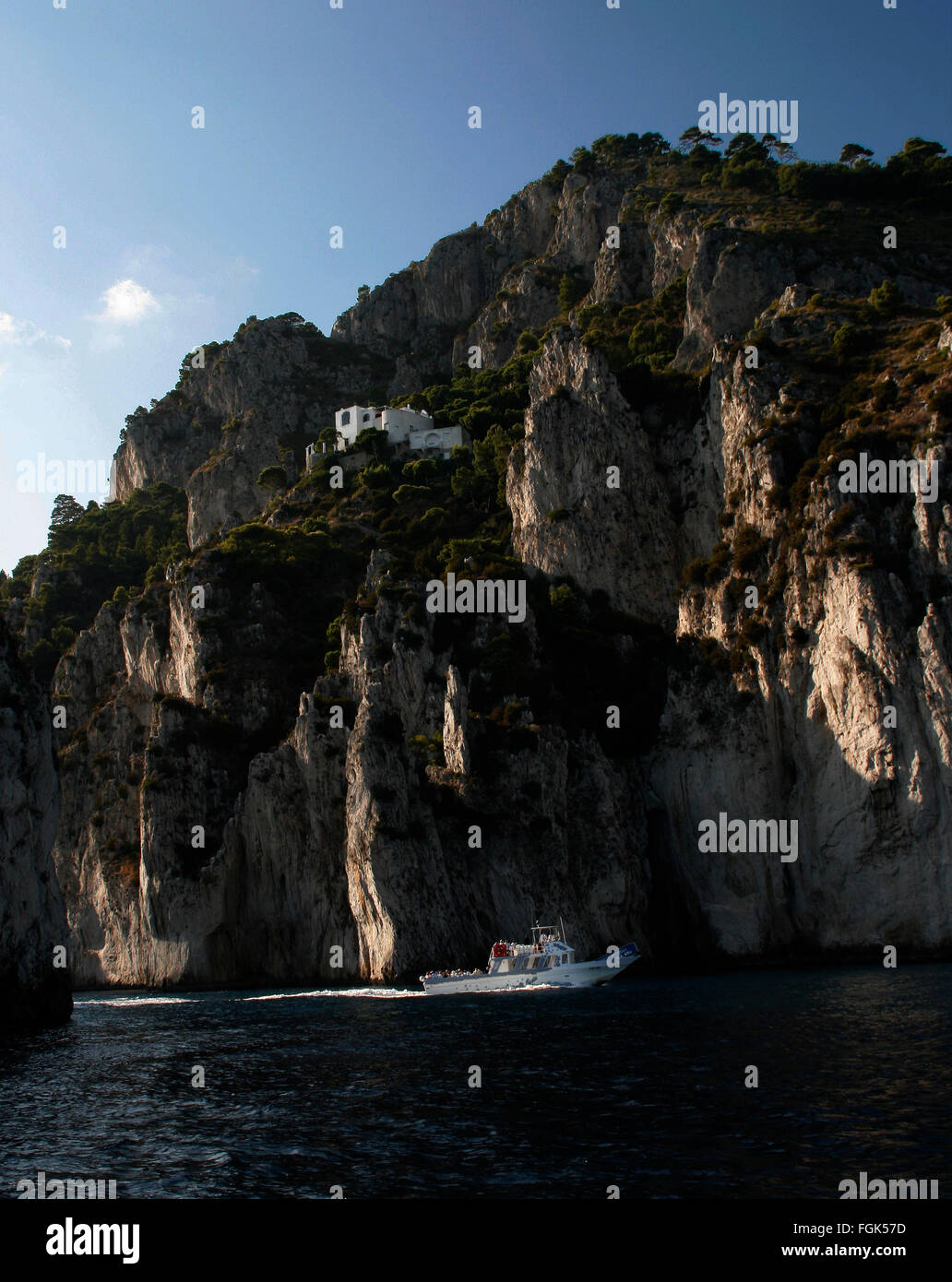 Vue sur la côte de Capri Banque D'Images