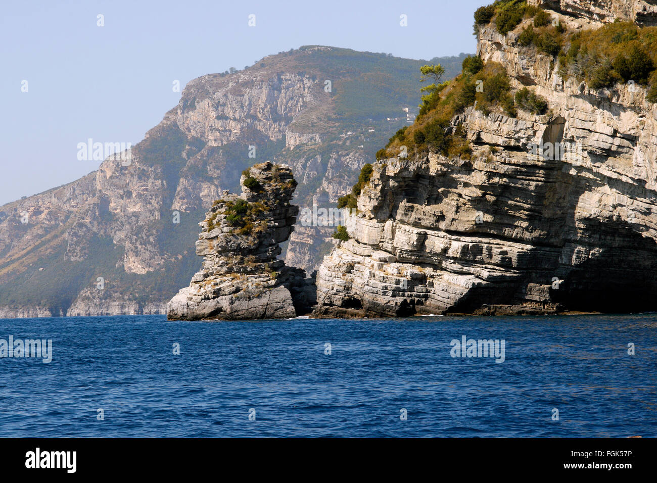 Vue sur la côte de Capri Banque D'Images