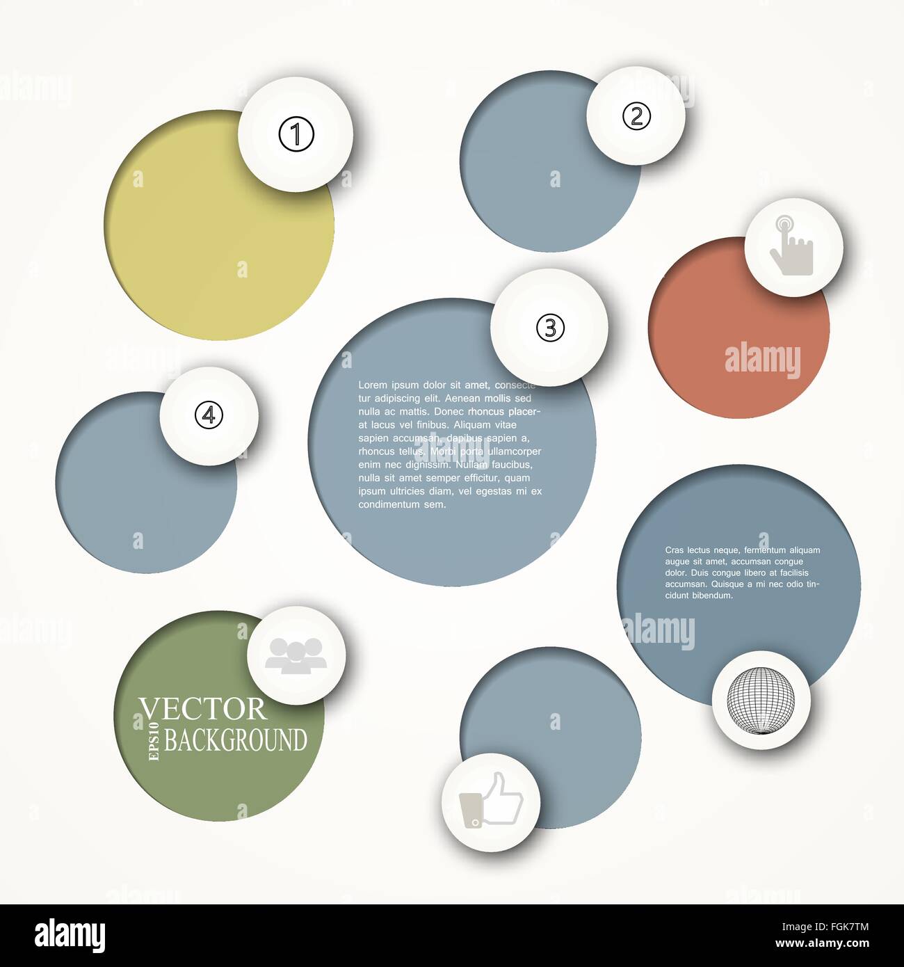 Infographie simplement modèle étape par étape des couleurs froides business template Illustration de Vecteur