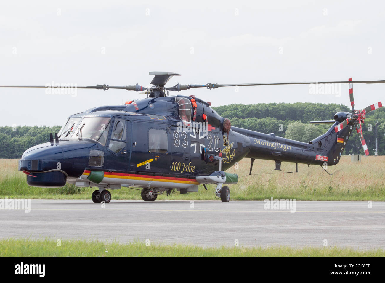 La mer de la marine allemande hélicoptère Lynx sur l'affichage à l'Armée de l'air néerlandaise des journées portes ouvertes. Banque D'Images