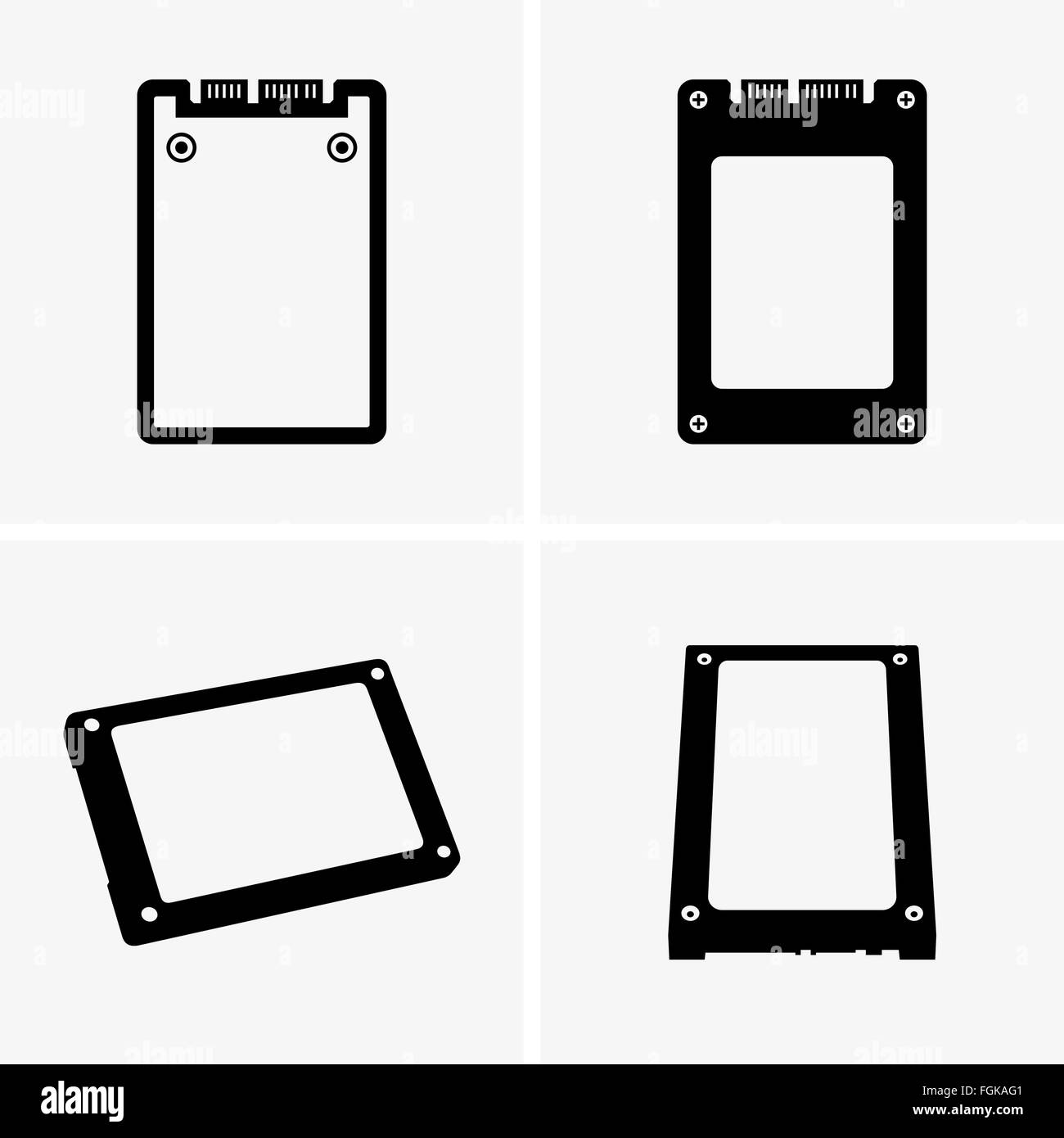 Solid State Drives (SSD) Illustration de Vecteur