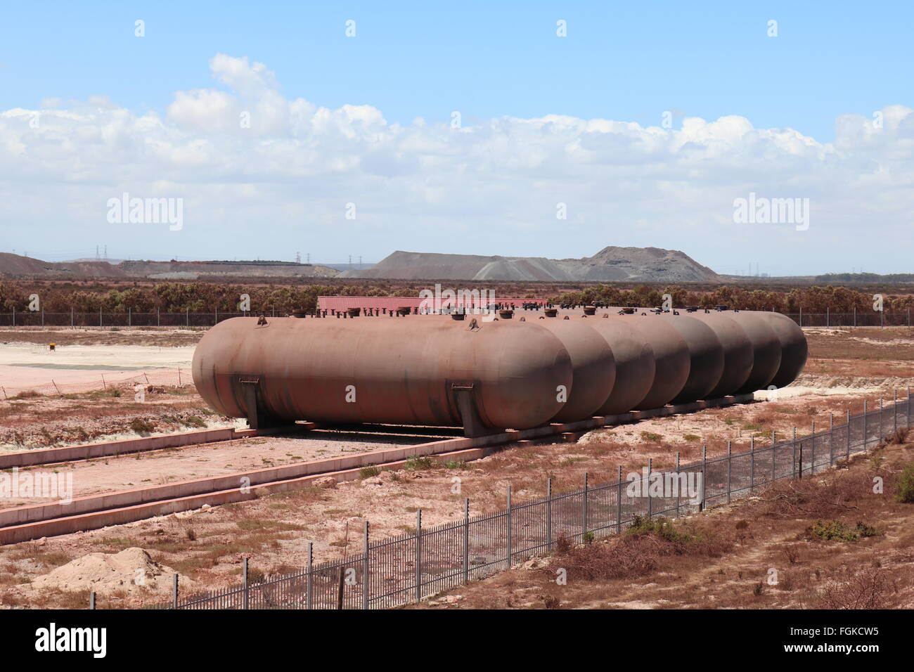 Saldanha Steel works, Saldanha Bay, Western Cape, Afrique du Sud Banque D'Images