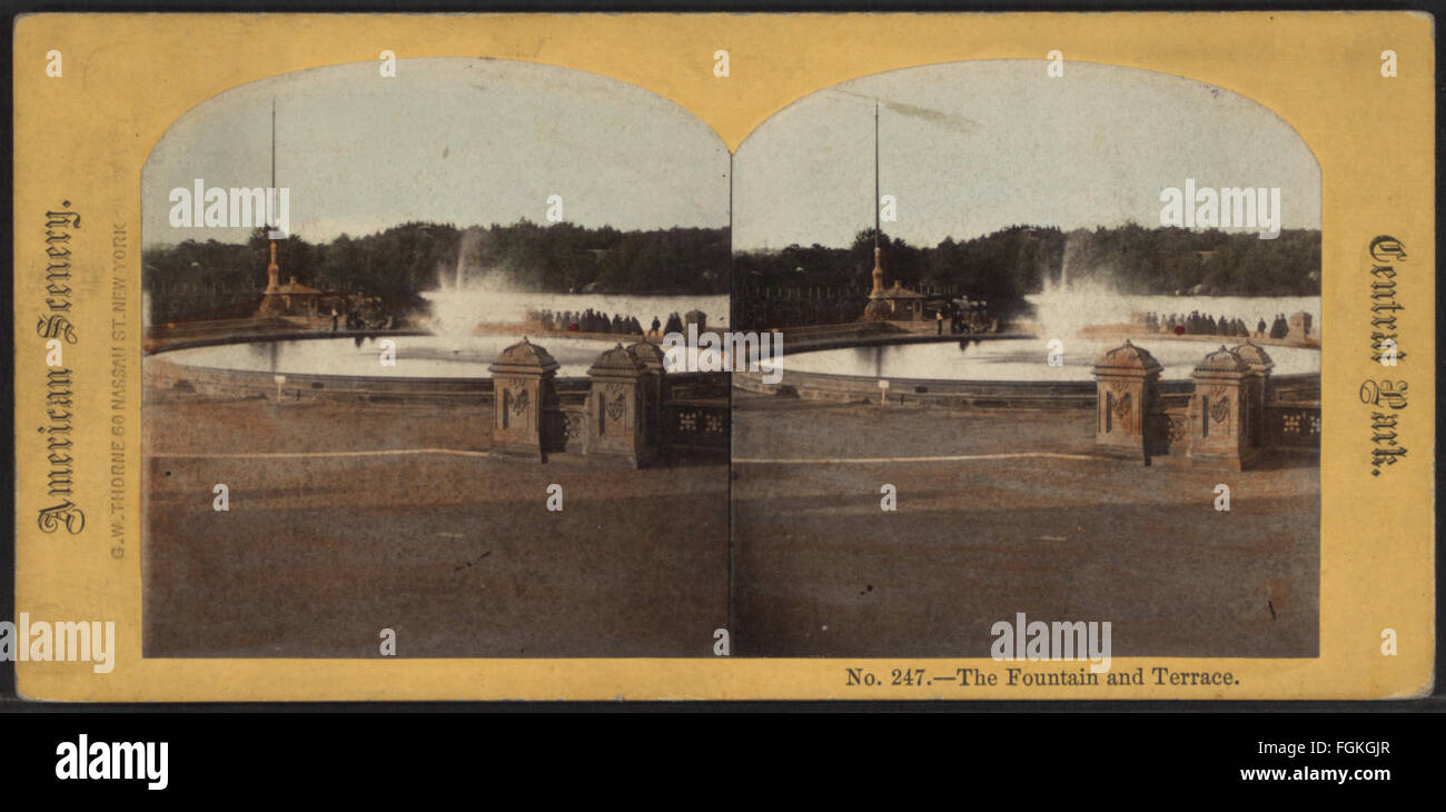 La fontaine et la terrasse, par Thorne, G. W. (George W.) Banque D'Images