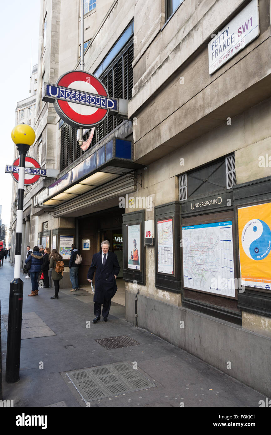 St Jame's Park Station de la Petite France, Londres, Westminster, SW1 Banque D'Images