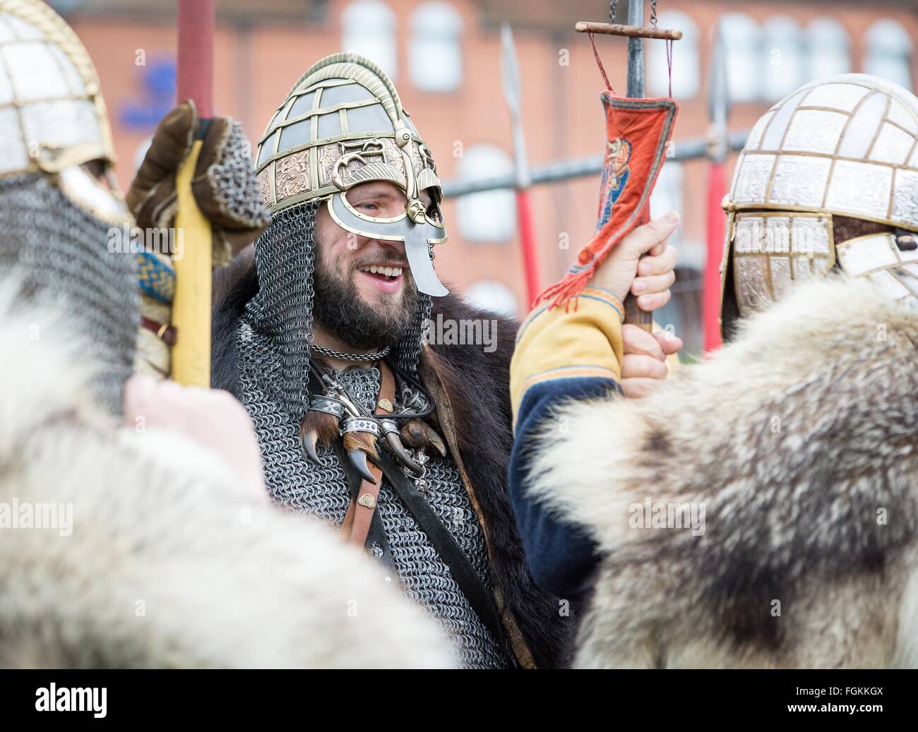 Les Warriors d'le Jorvik Viking festival - New York 2016 Banque D'Images