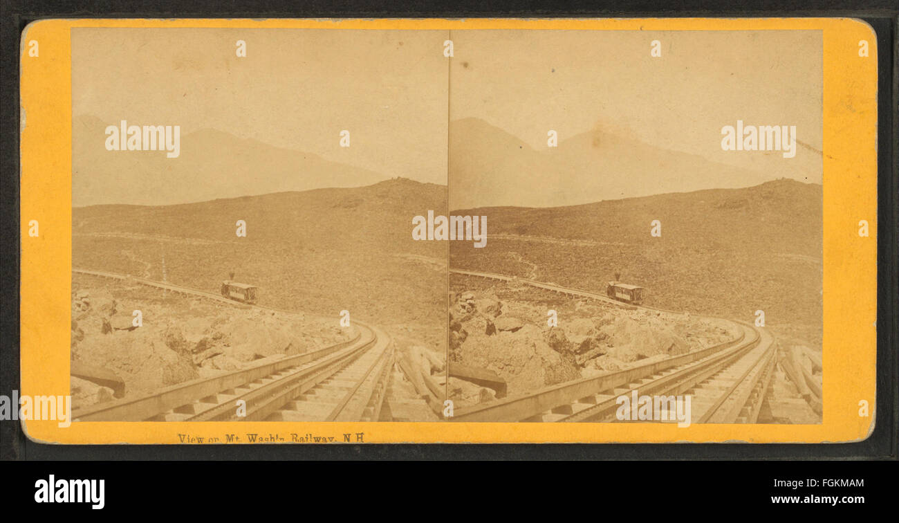 Vue sur Mt. Wash'n. Chemin de fer, N.H, par Adams, S. F., b. 1844 Banque D'Images