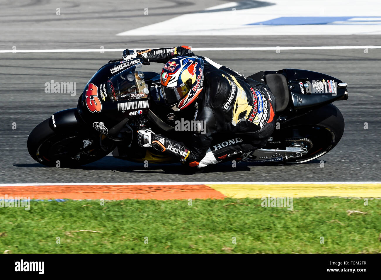 Jack Miller en action lors d'essais hivernaux Motogp Banque D'Images