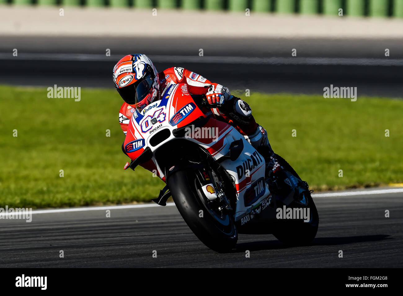 Andrea Dovizioso en action lors d'essais hivernaux Motogp Banque D'Images