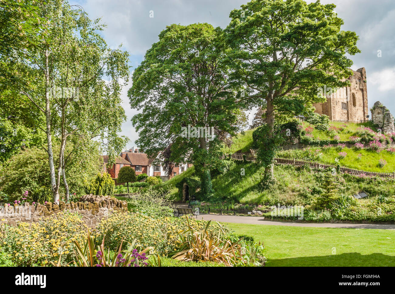 Le donte du château de Guildford, Surrey, Angleterre Banque D'Images