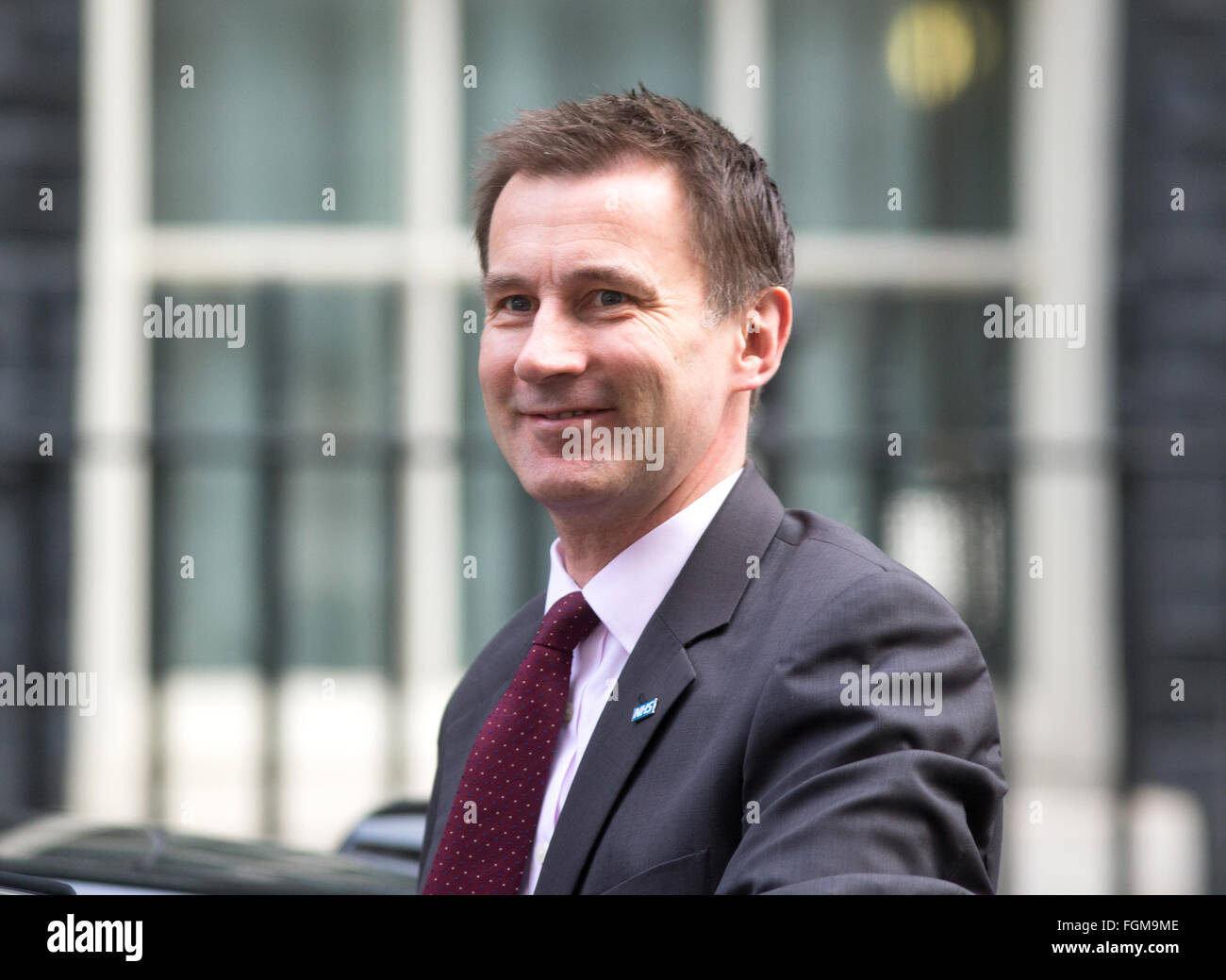 Secrétaire de la santé,Jeremy Hunt,arrive à Downing Street pour une réunion du Cabinet Banque D'Images