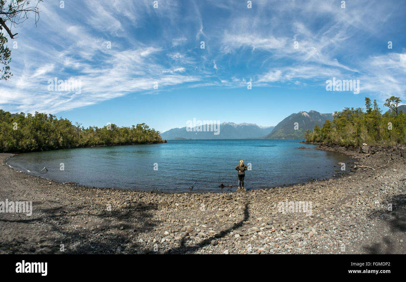 Lago Todos Los Santos dans le proche de Puerto Varas, Chili Banque D'Images