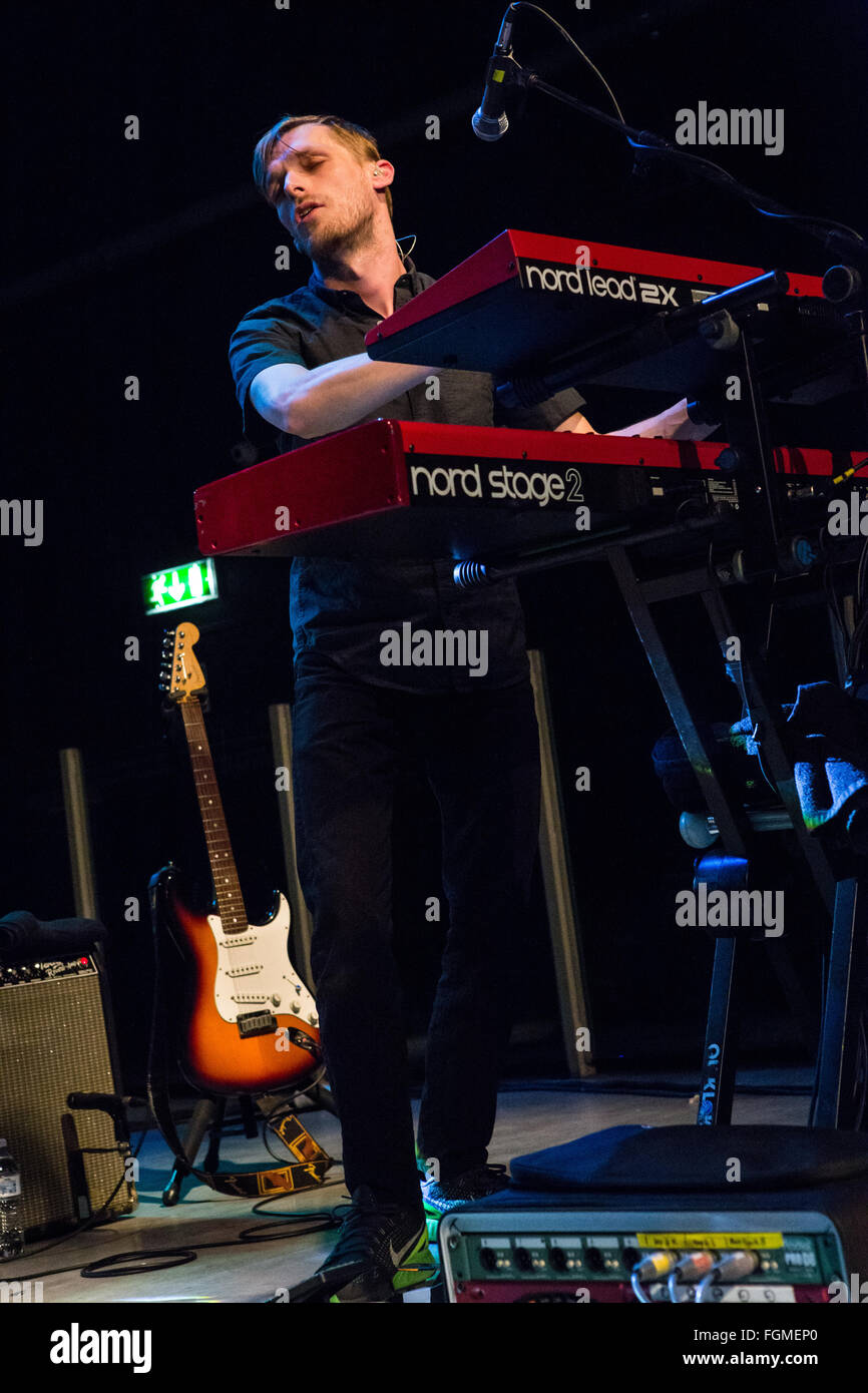 Milan Italie. 20 février 2016. Le groupe américain X AMBASSADEURS effectue sur scène à la music club Magazzini Generali Crédit : Rodolfo Sassano/Alamy Live News Banque D'Images