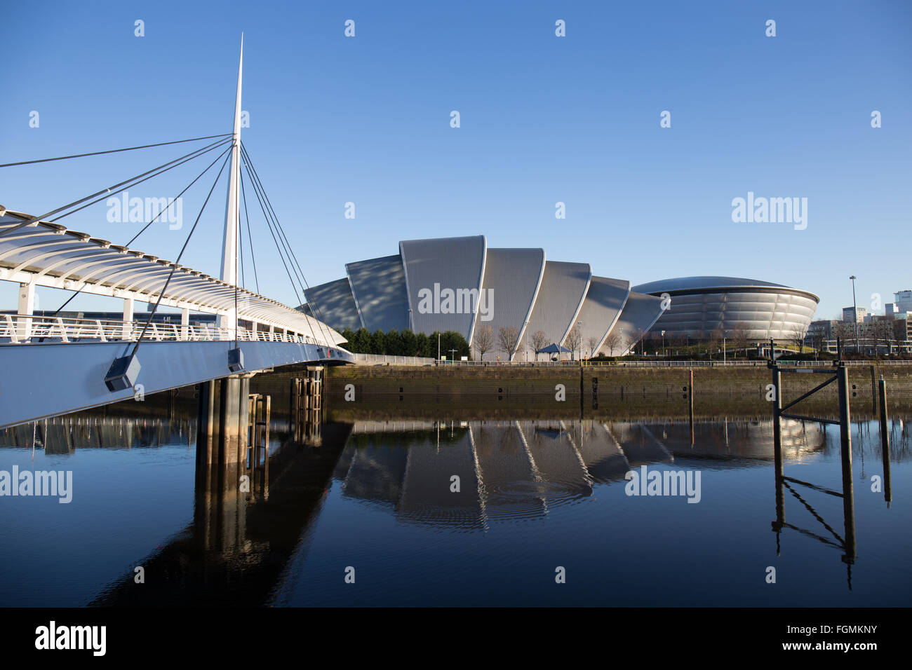 Glasgow Clyde Armadillo Cloches Hydro Bridge Banque D'Images