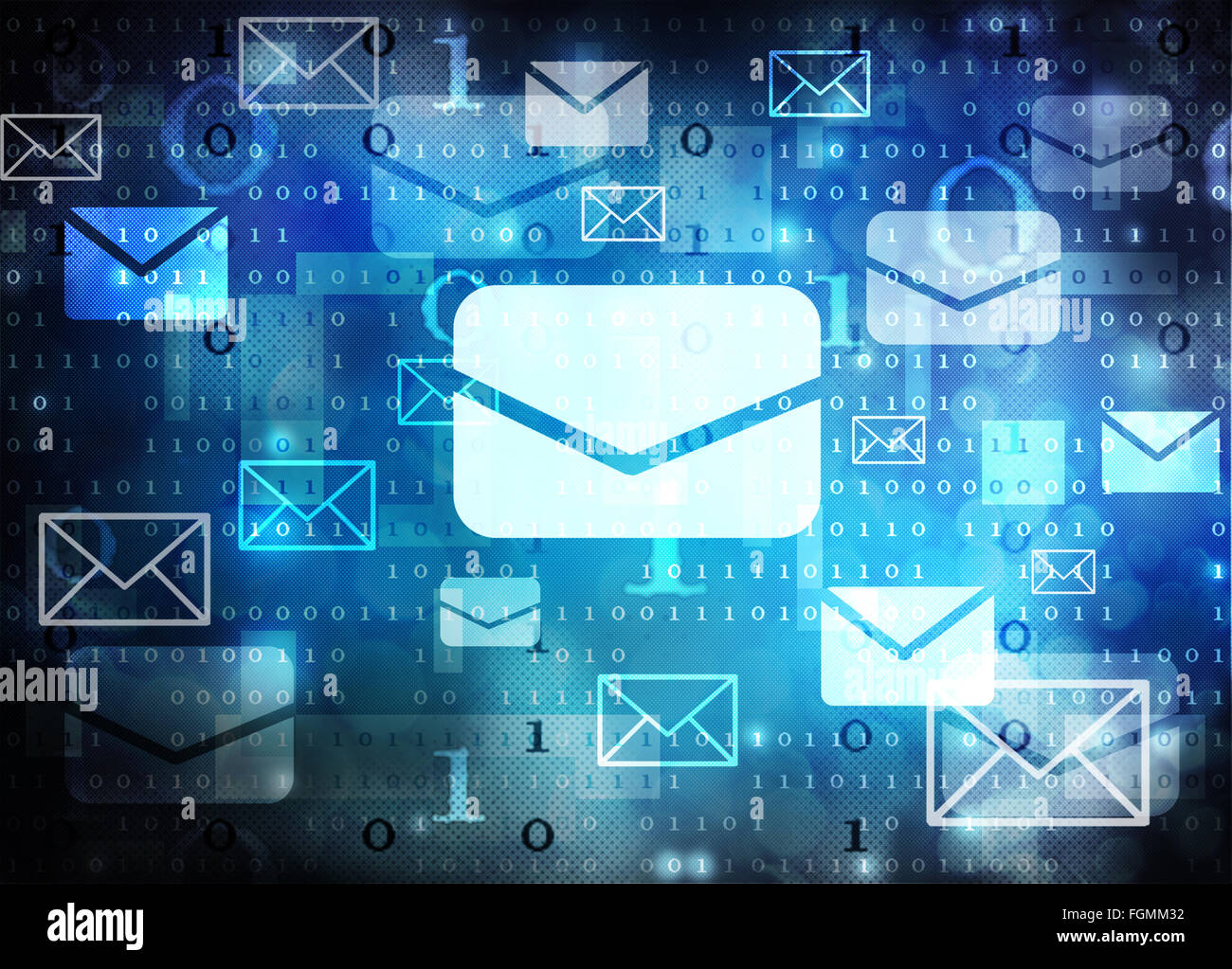 Email abstract background Banque D'Images