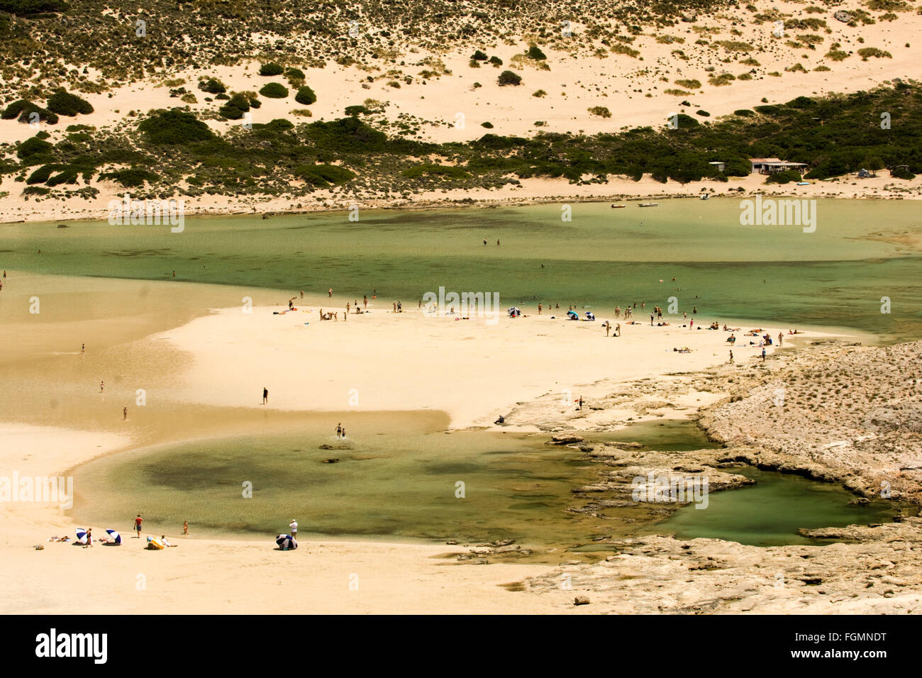 Spanien, Kreta, Kissamos, Blick auf die lagune de Balos Beach Banque D'Images