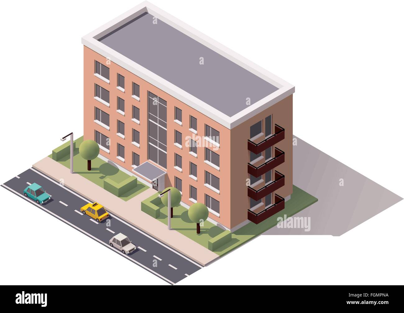 Vector Construction isométrique Illustration de Vecteur