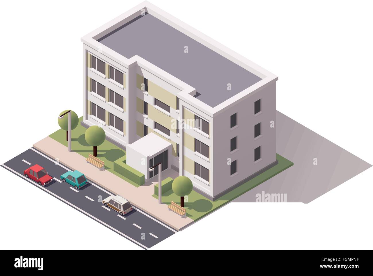 Vector Construction isométrique Illustration de Vecteur