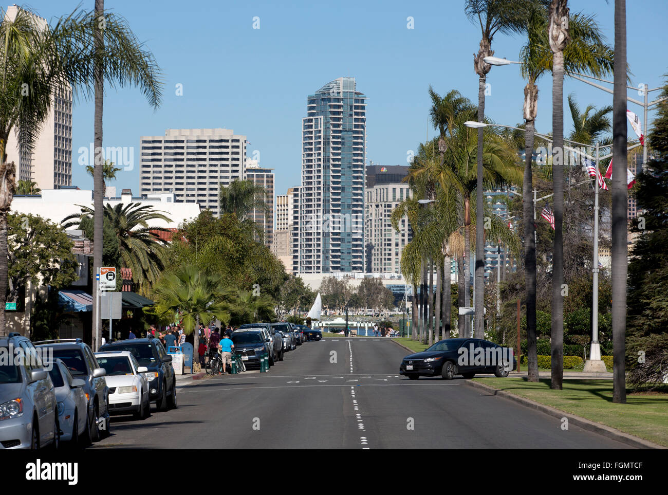 Orange Avenue, Coronado Island, San Diego, California, USA Banque D'Images