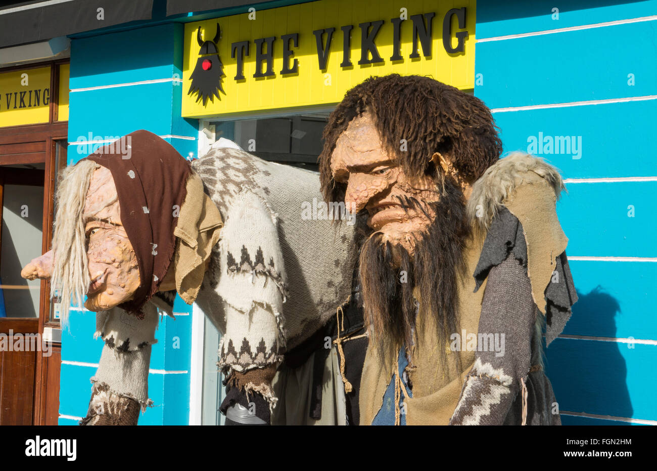 L'Islande Akureyri centre-ville centre de la deuxième plus grande ville dans les troll Viking store Banque D'Images