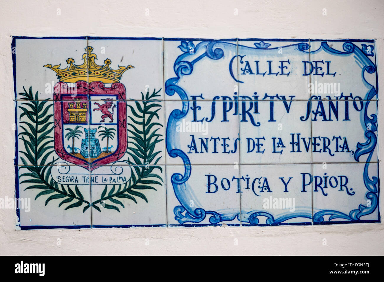 Plaque murale Commerative, Catedral de Santa Ana, Las Palmas, Gran Canaria, Spain, Europe Banque D'Images