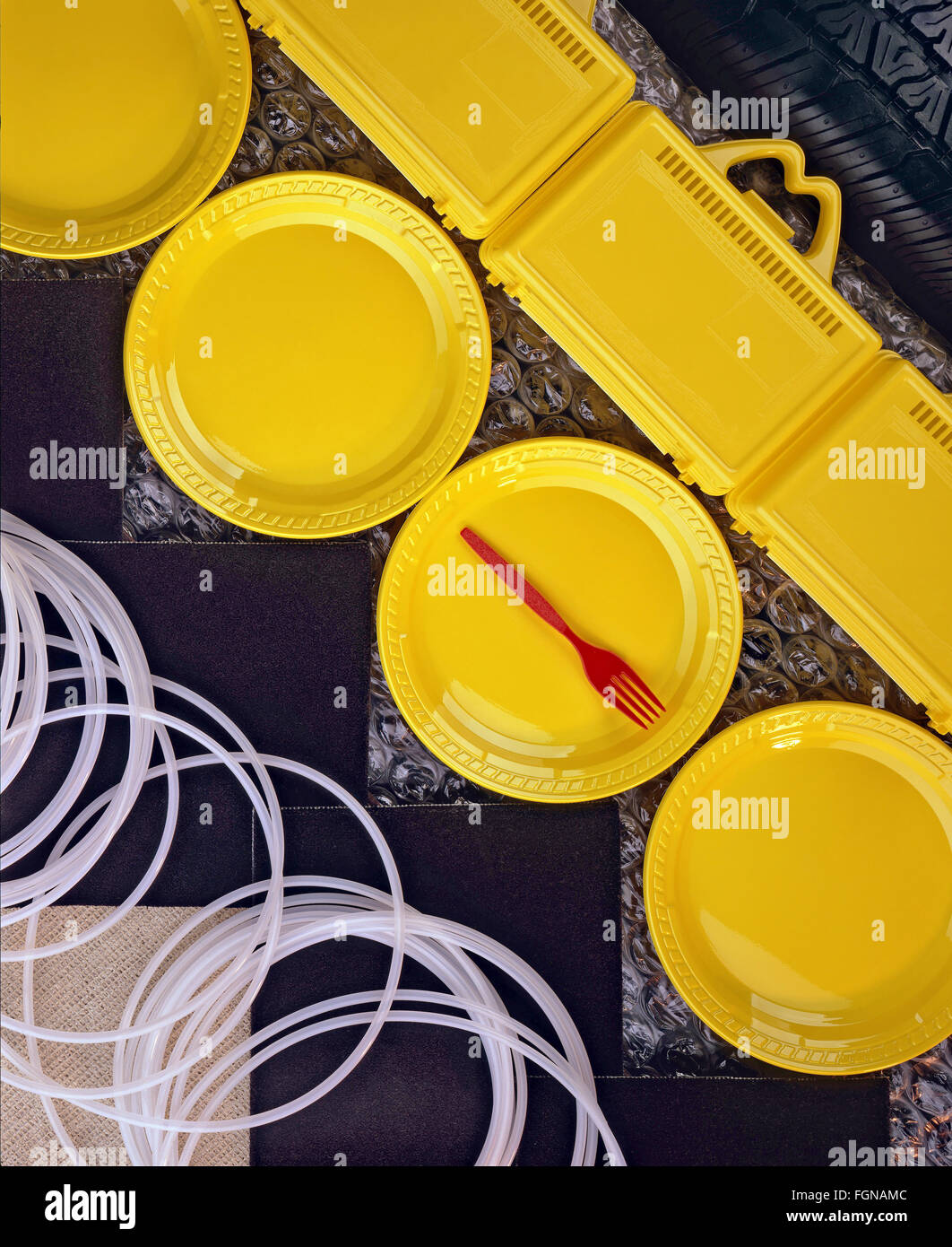 Produits en plastique des consommateurs Banque D'Images