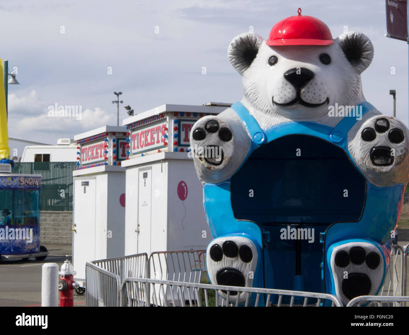 Carnival Ride au Evergreen State Fair à Monroe, Washington. Banque D'Images