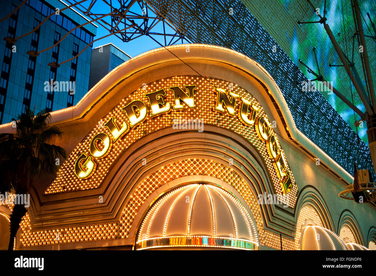 Le Golden Nugget Casino, Fremont street, Las Vegas "Fremont Street Experience"., Banque D'Images