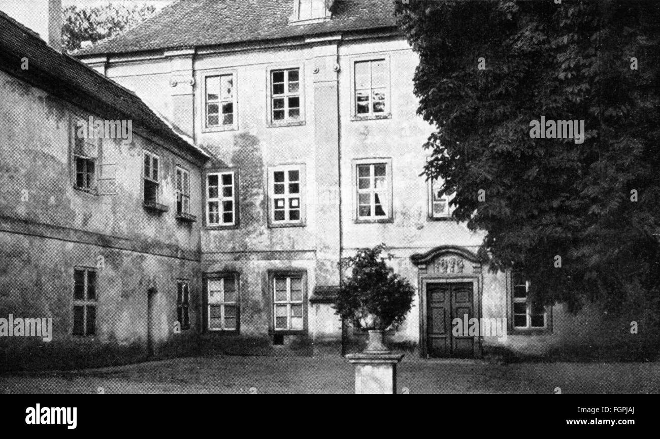 Géographie / Voyage, Allemagne, châteaux, Saxe-Anhalt, Château de Schoenhausen, siège de la famille von Bismarck, maison de ferme, vue extérieure, après photo par Hermann Ventzke, 1889, droits additionnels-Clearences-non disponible Banque D'Images