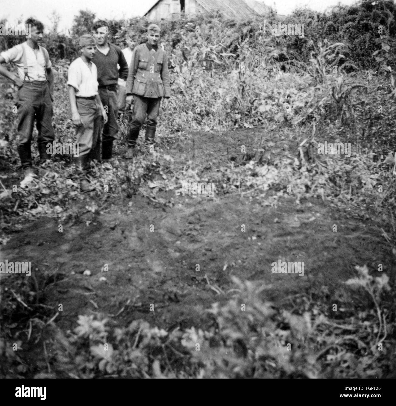 Nazisme / National socialisme, organisations, Reichsarbeitsdienst (Reich Labour Service), membres d'une unité de Reichsarbeitsdienst, déployée sur le front oriental, en Ukraine, été 1941, droits additionnels-Clearences-non disponible Banque D'Images