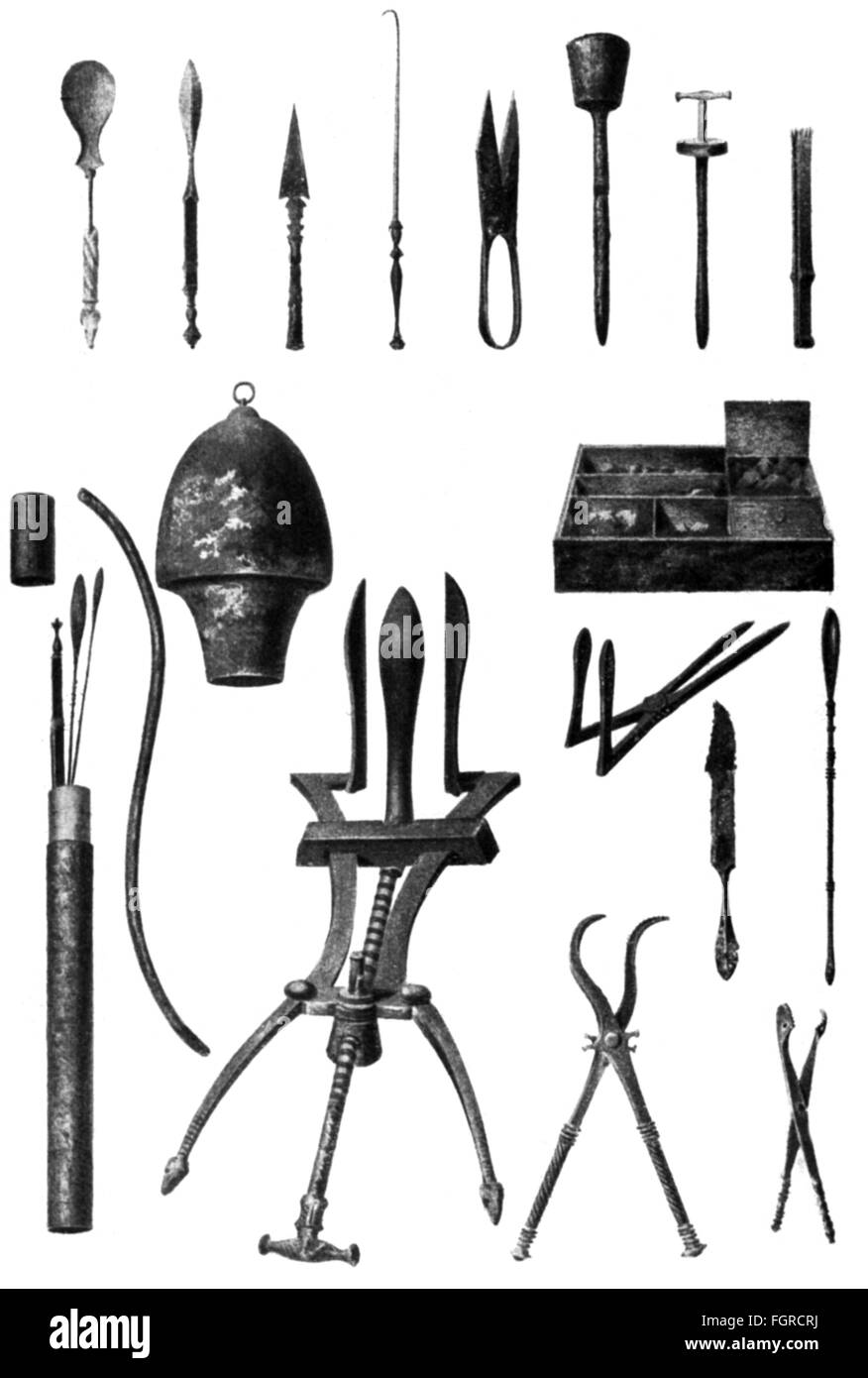 Roman surgical instruments Banque de photographies et d’images à haute ...