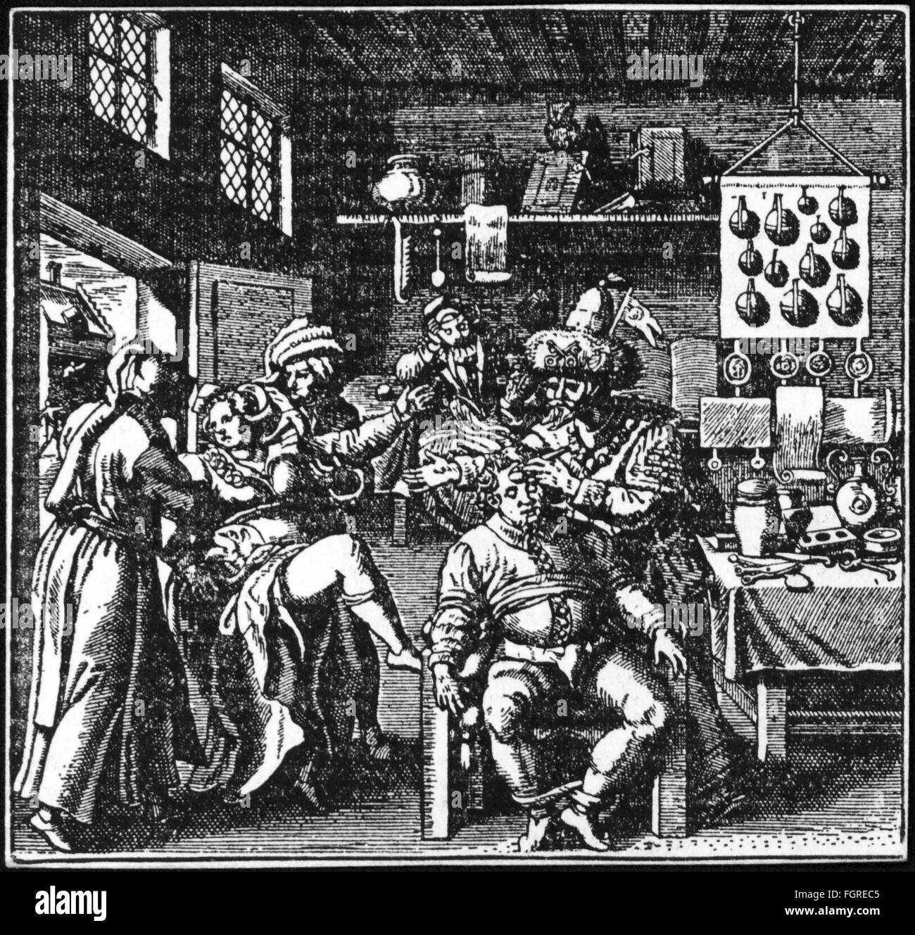 La médecine, quacksalver, supposé dépose du virus de la folie, gravure sur cuivre par N.Weidmanus, 17e siècle, 17e siècle, graphique, graphiques, charlatanisme, quackeries charlatanry,, charlatans, quacksalver, quack, charlatan, demi-longueur, comité permanent, le traitement, les traitements, les mauvais traitements, les traiter, traiter, médecin, médiatique, opération, subir une chirurgie, besoin d'une chirurgie, d'exploitation, l'exploitation, de la tête, tête, cerveau, cerveau, coupe, coupe, coupe, virus de la folie, de la tromperie, tromperie, médecine, médicaments, retrait, retrait, d'élimination, historique, historique, femme, femmes, femme, l'artiste a le droit d'auteur, de ne pas être effacé Banque D'Images