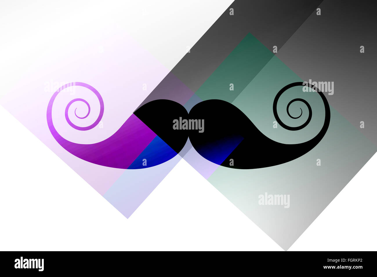 Image composite du logo moustache Banque D'Images