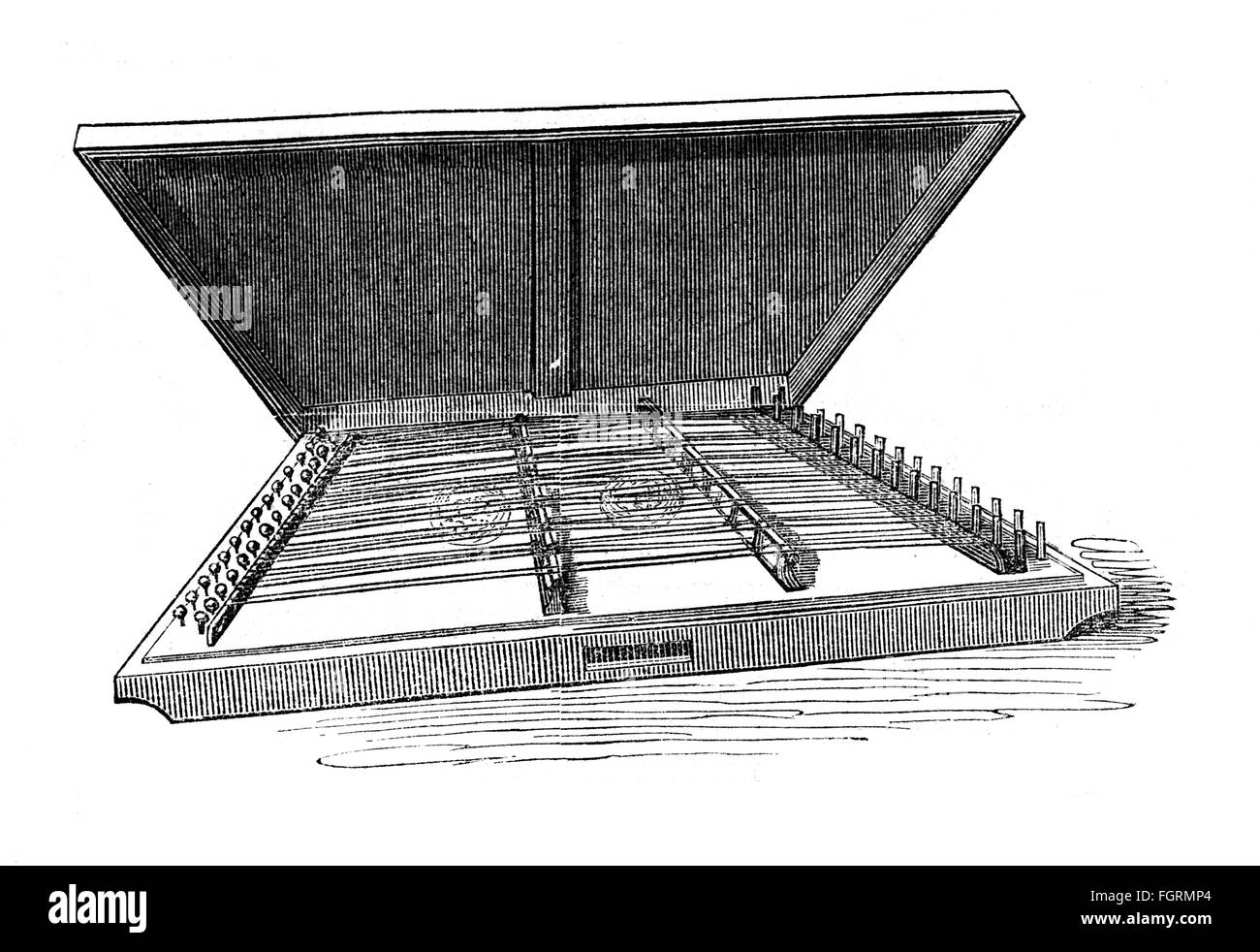 Musique, instrument de musique, instrument de percussion, Yangqin, dulcimer chinois, gravure en bois, 2e moitié 19e siècle, guitare, guitares, chlordophone, instrument de musique, instruments de musique, instrument à cordes, instruments à cordes, instruments à cordes, coupure, découpe, découpe, découpes, Chine, Asie, instrument à percussion, instruments de percussion, instruments à percussions, dulcimètres, dolomères, instruments historiques, Clearcimères, non disponibles Banque D'Images