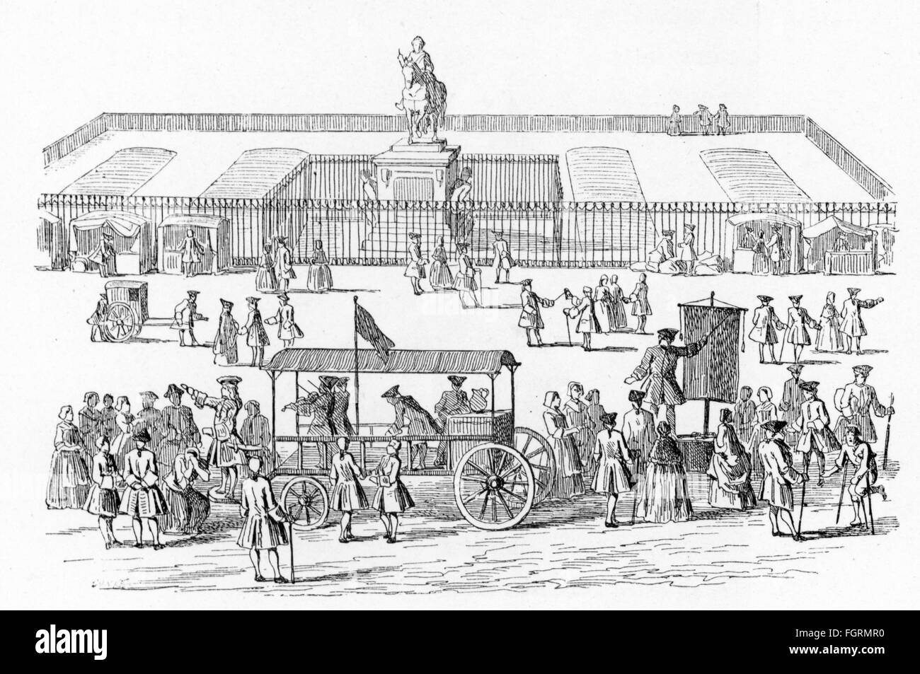 Géographie / voyage, France, Paris, ponts, Pont neuf, showmen et huits au milieu du pont, après Hyacinthe Rigaud, début, XVIIIe siècle, gravure en bois, 19e siècle, foule, foules, foules de personnes, wagon, autocar, calèche, autocars, voitures, showman, showmen, stand, stands, huits, milieu, Middeles, pont, Clearances, ponts historiques, droits supplémentaires-non disponibles Banque D'Images