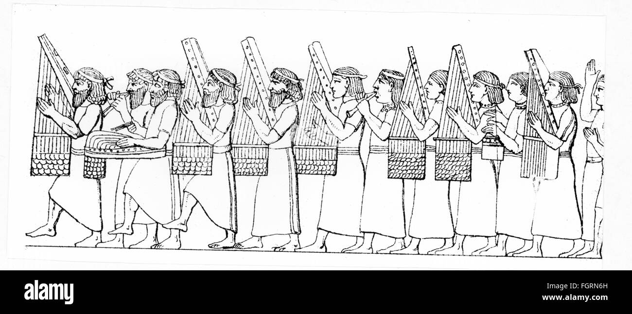 Musique,groupe musical,orchestre assyrien avec harps d'angle,double-flûtes et dulcimer,relief,1st halle 1st Millenium BC,gravure bois,19e siècle,harpes,harpe d'angle,flûte,pipe,flûtes,tuyaux,instrument de musique,instruments de musique,aulos,chordophone,instrument plucké,instruments de percussion,instruments de frappe,instruments de vent,Assirian,instruments de jeu de musique,instruments de musique,instruments de musique,instruments de musique,instruments de musique,Ancient,instruments de musique,instruments de musique,Assian,instruments de musique,instruments de musique,instruments de musique,instruments de musique,instruments de musique,instruments de musique,instruments de musique,instruments de musique,Assian,instruments de musique Banque D'Images