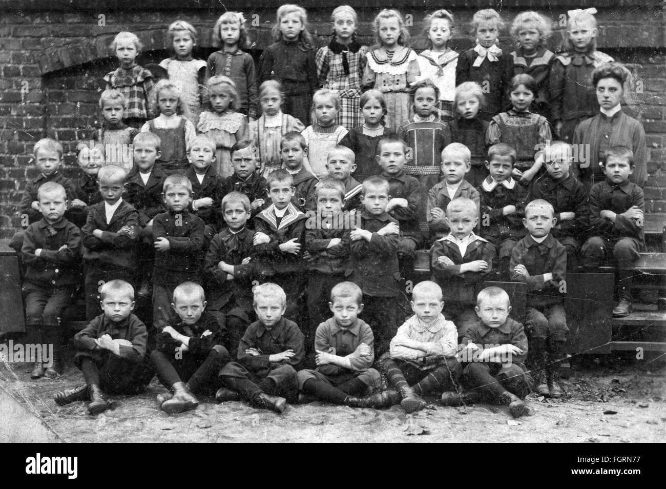 Pédagogie, photo de classe, classe, vers 1910, droits additionnels-Clearences-non disponible Banque D'Images