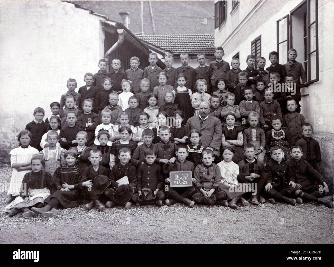 Pédagogie, photo de classe, 4e classe, 1913, droits additionnels-Clearences-non disponible Banque D'Images